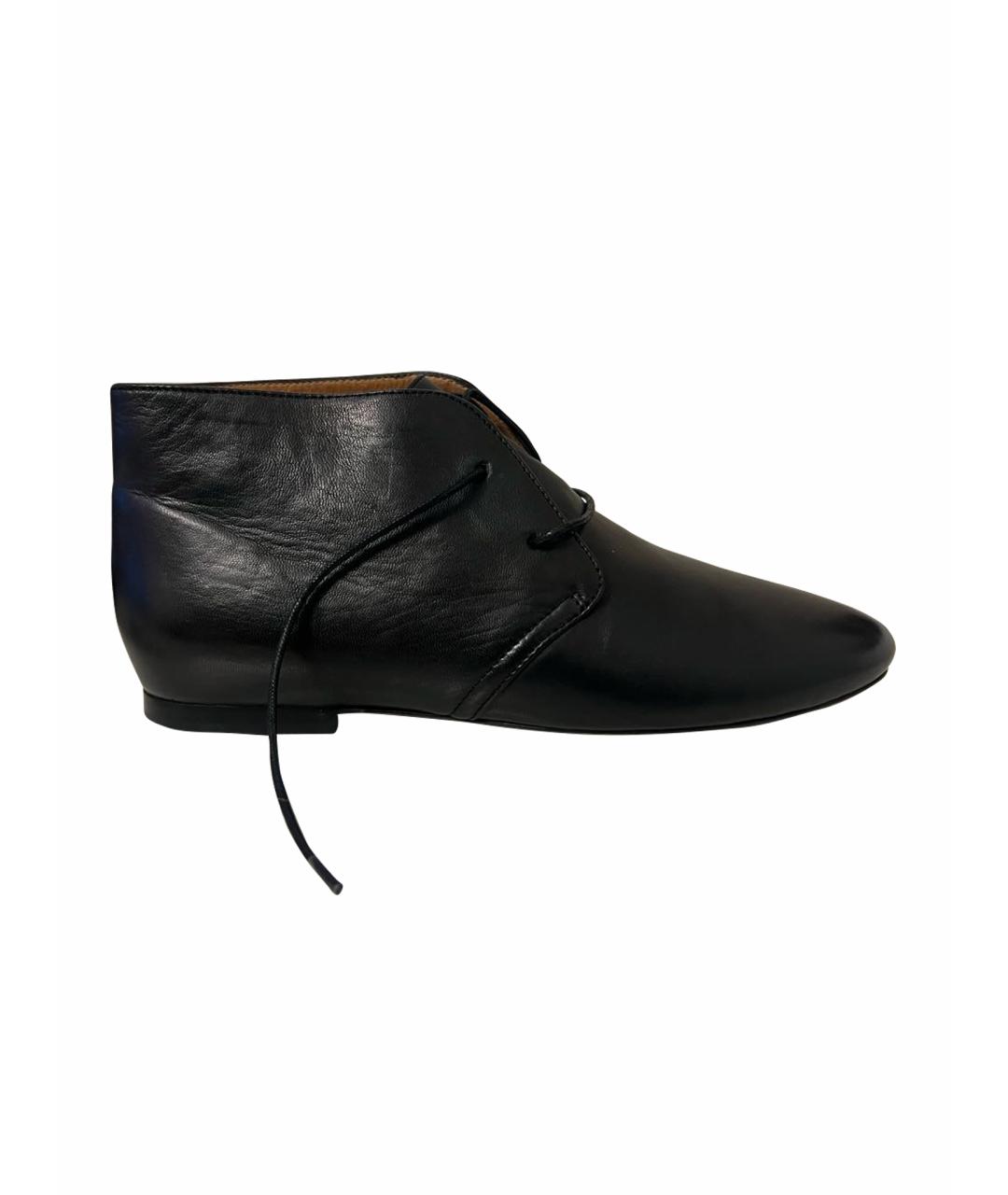 ISABEL MARANT ETOILE Черные кожаные ботинки, фото 1