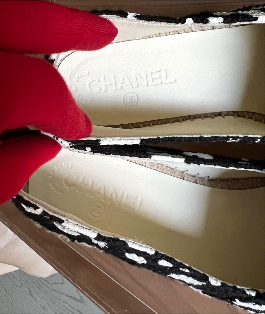 CHANEL Черные текстильные эспадрильи, фото 5