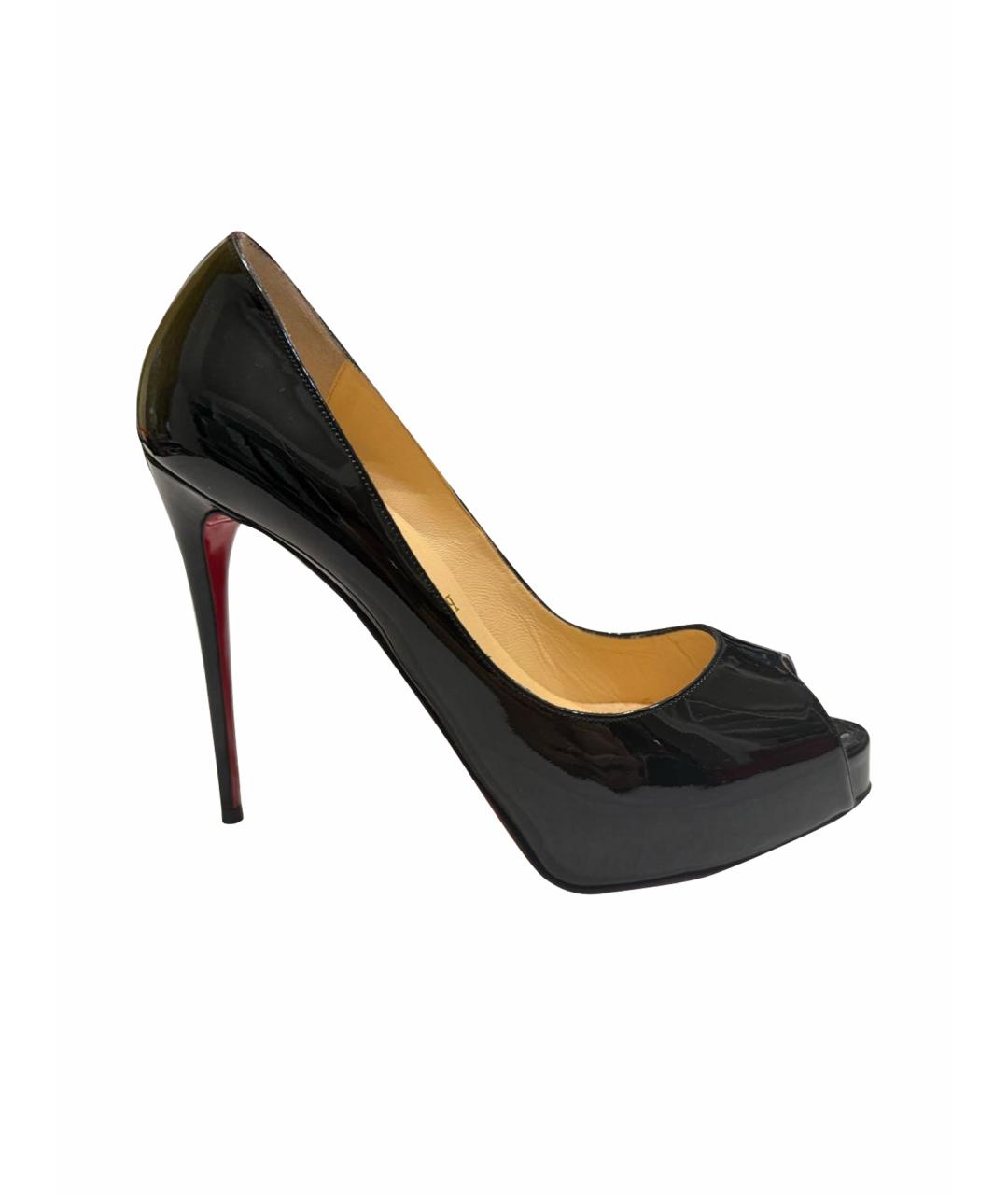CHRISTIAN LOUBOUTIN Черные туфли из лакированной кожи, фото 1