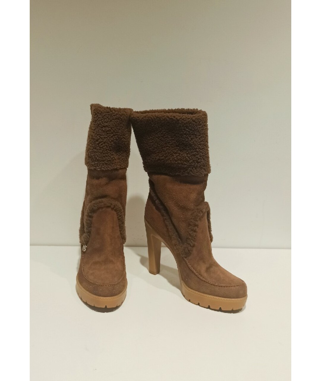 CHRISTIAN DIOR Замшевые сапоги, фото 6