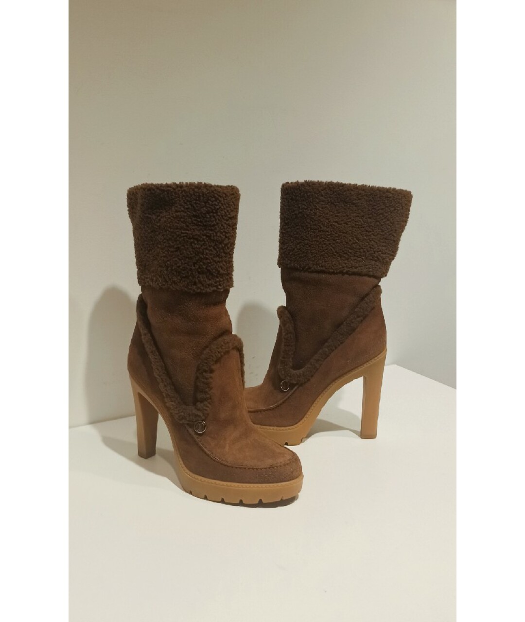 CHRISTIAN DIOR Замшевые сапоги, фото 5