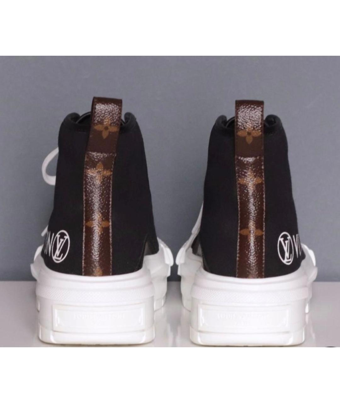 LOUIS VUITTON Черные кожаные кеды, фото 4