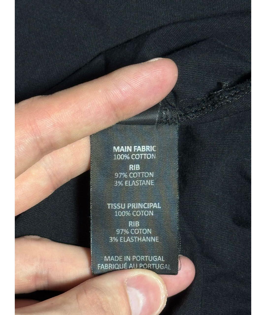 VETEMENTS Черная хлопковая футболка, фото 7