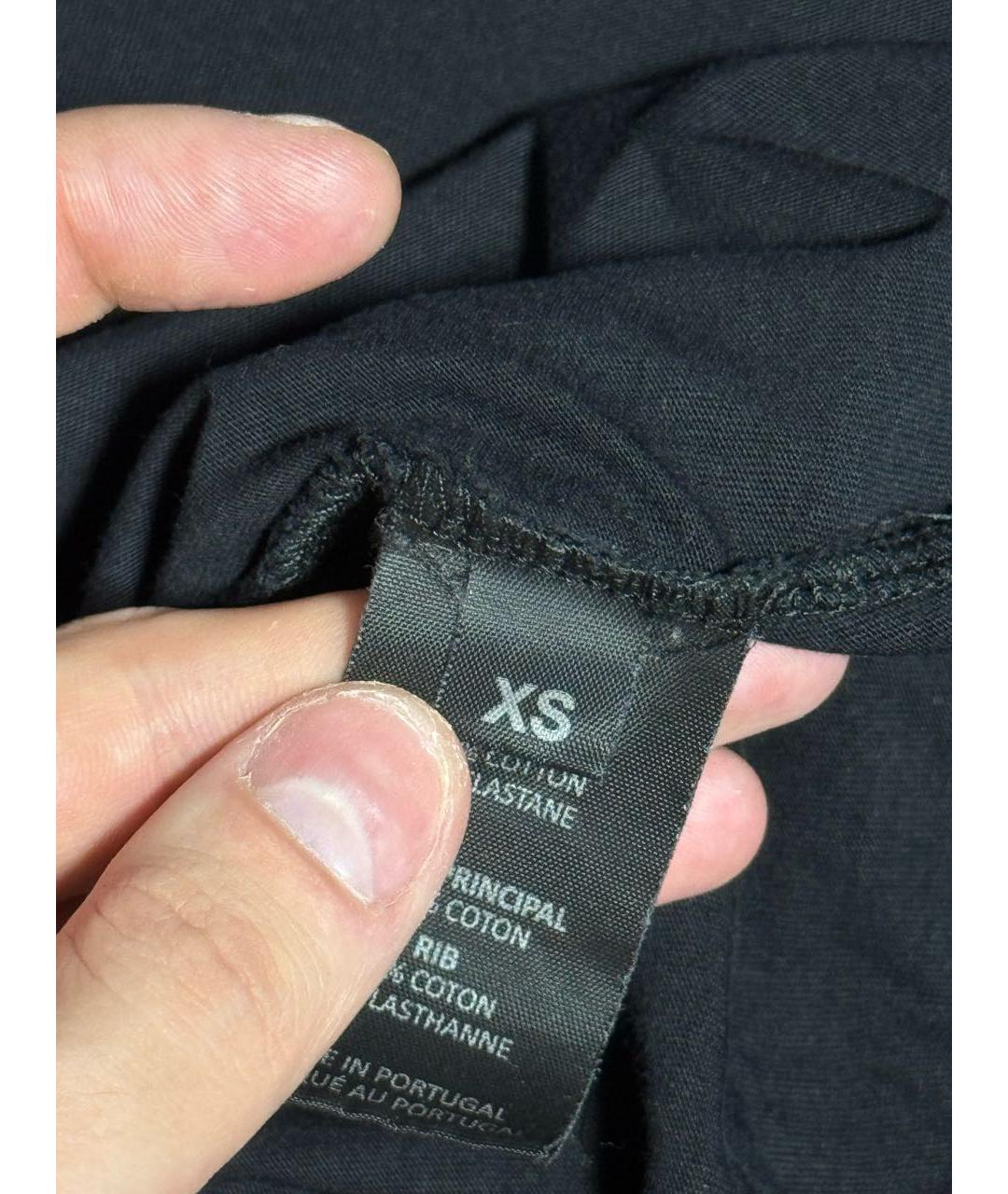 VETEMENTS Черная хлопковая футболка, фото 6