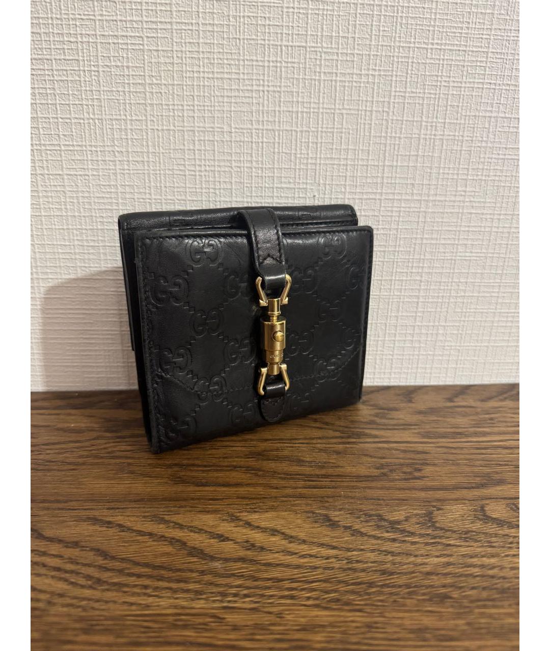 GUCCI Черный кожаный кошелек, фото 2