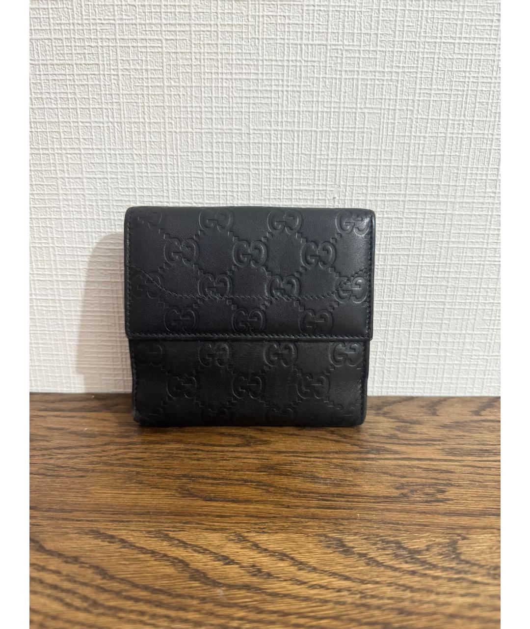 GUCCI Черный кожаный кошелек, фото 3