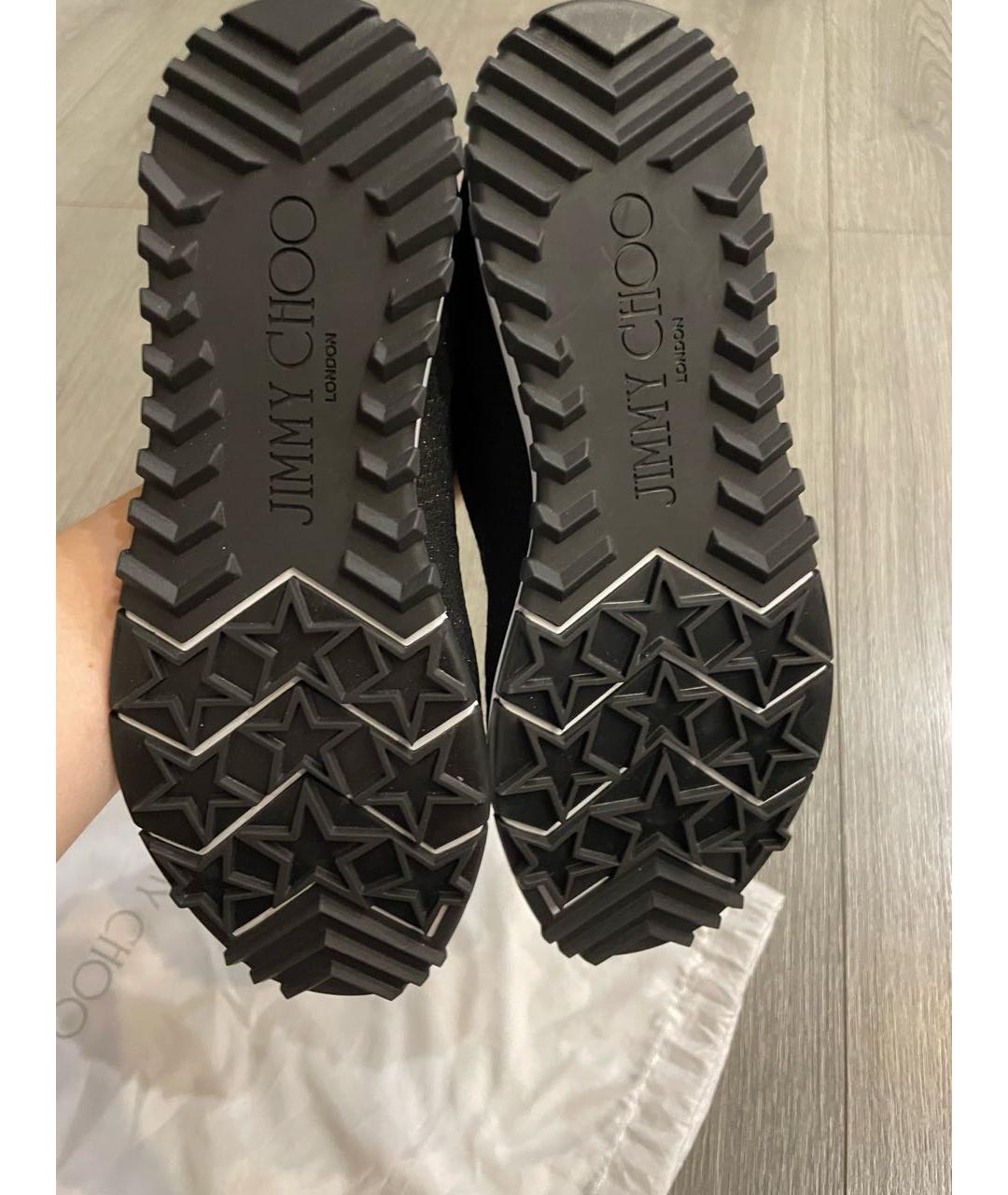 JIMMY CHOO Черные текстильные кроссовки, фото 6