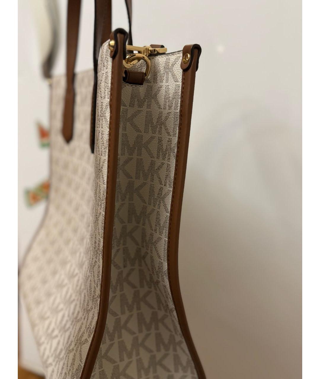 MICHAEL KORS Коричневая кожаная сумка тоут, фото 5