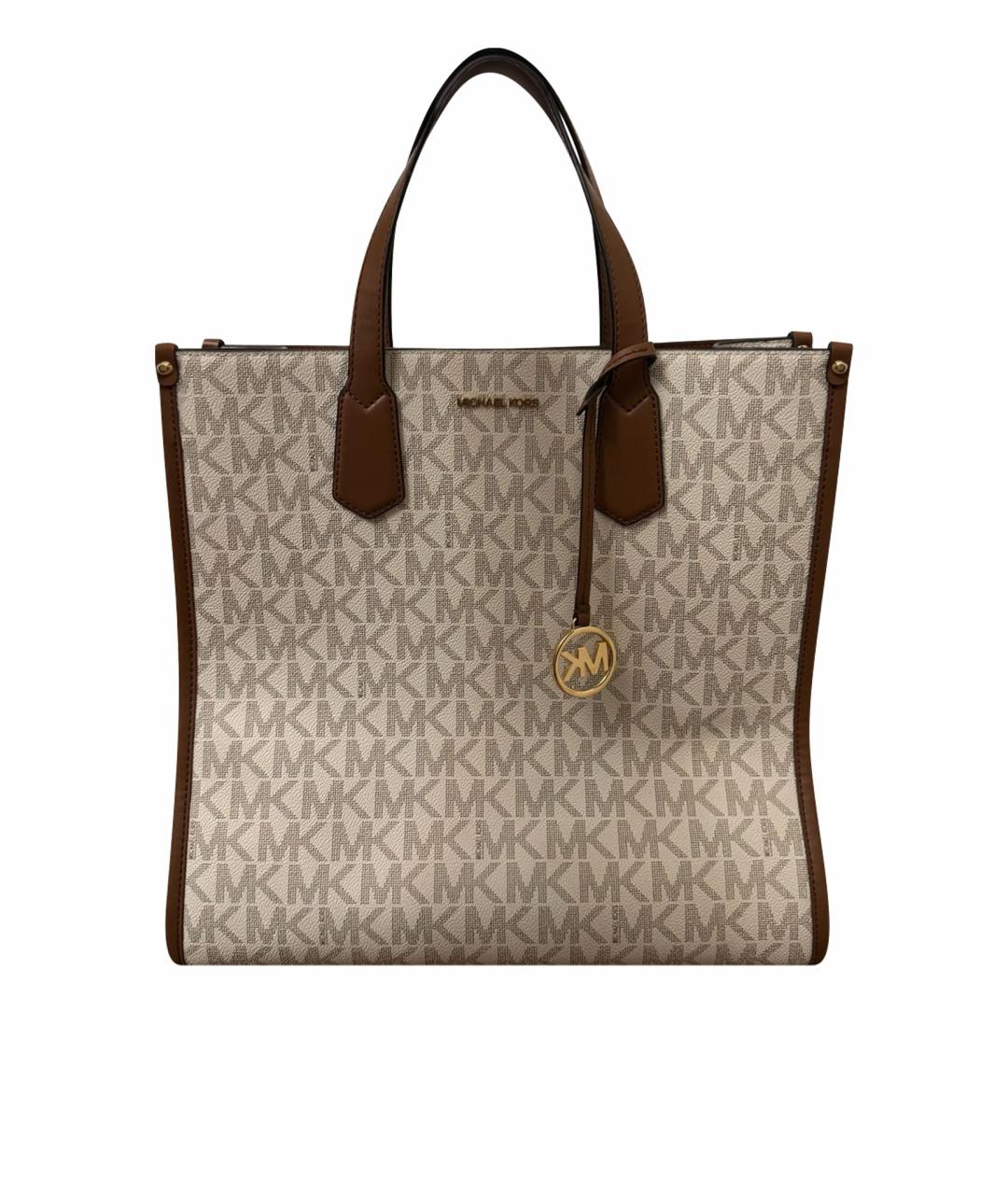 MICHAEL KORS Коричневая кожаная сумка тоут, фото 1