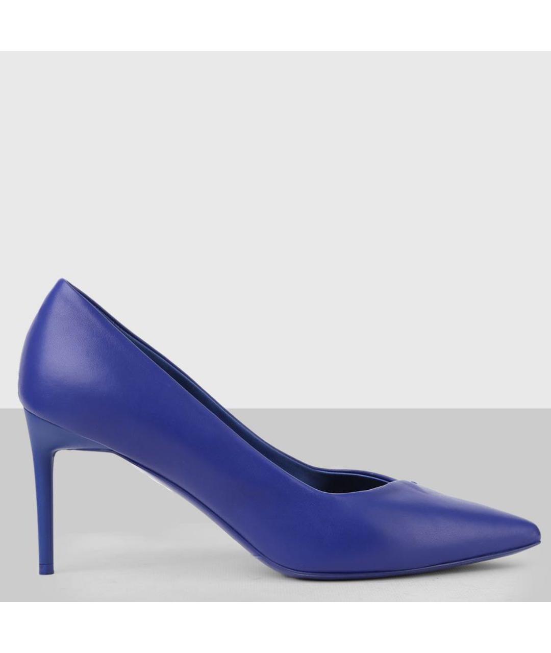 MAX MARA Синие кожаные туфли, фото 8