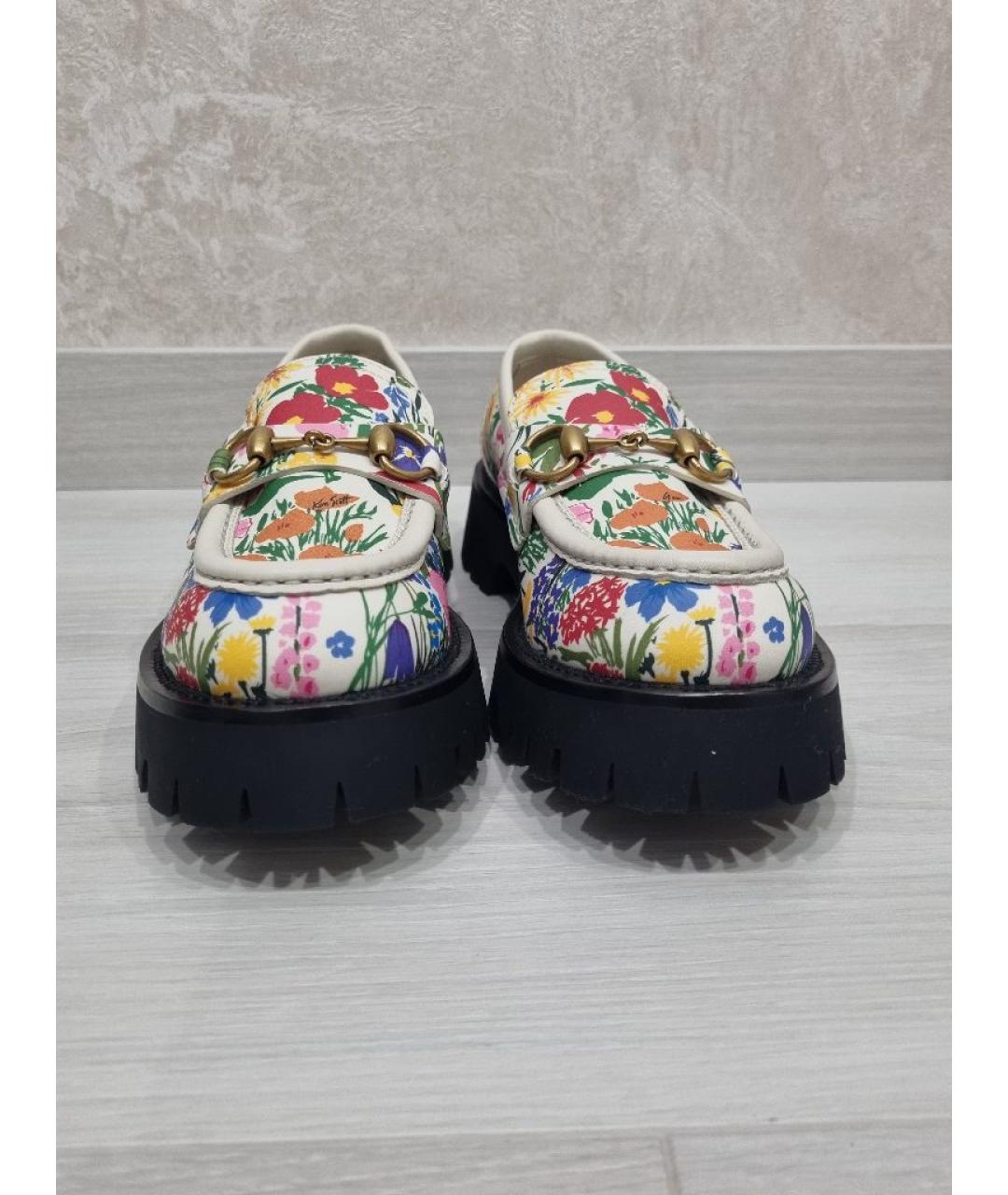 GUCCI Мульти кожаные лоферы, фото 2