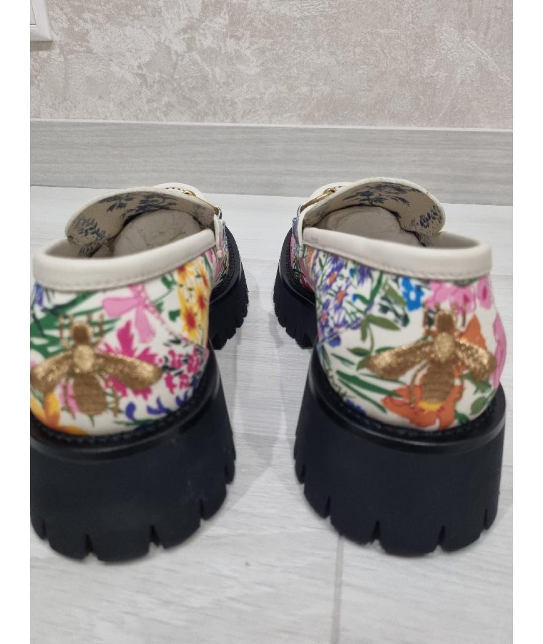GUCCI Мульти кожаные лоферы, фото 4