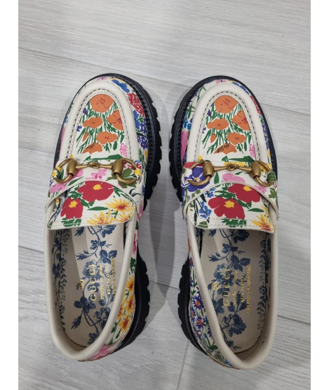 GUCCI Мульти кожаные лоферы, фото 3