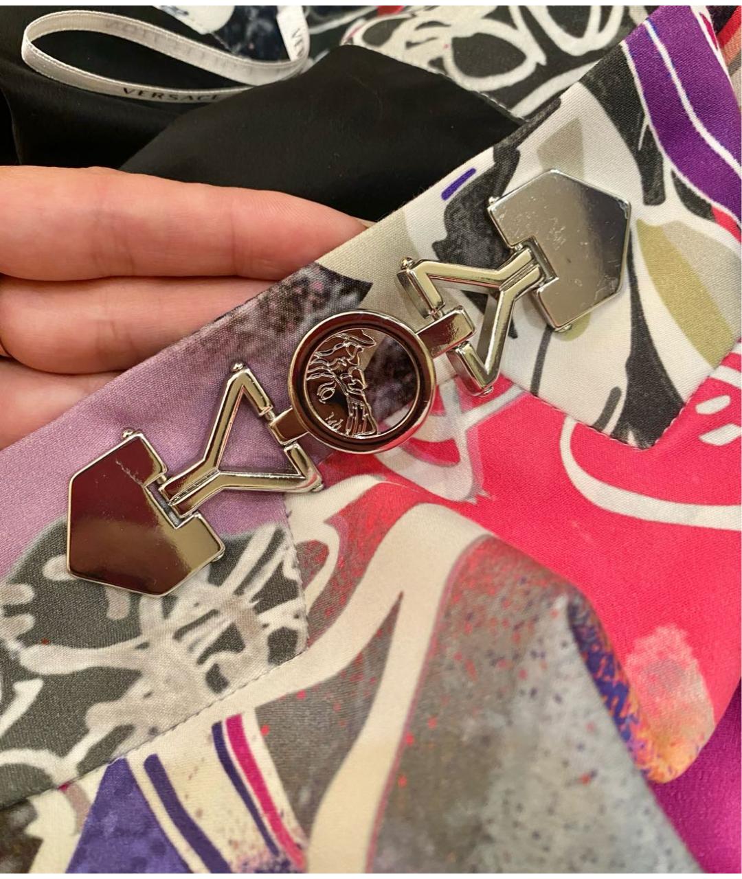 VERSACE COLLECTION Мульти хлопко-эластановая юбка мини, фото 5