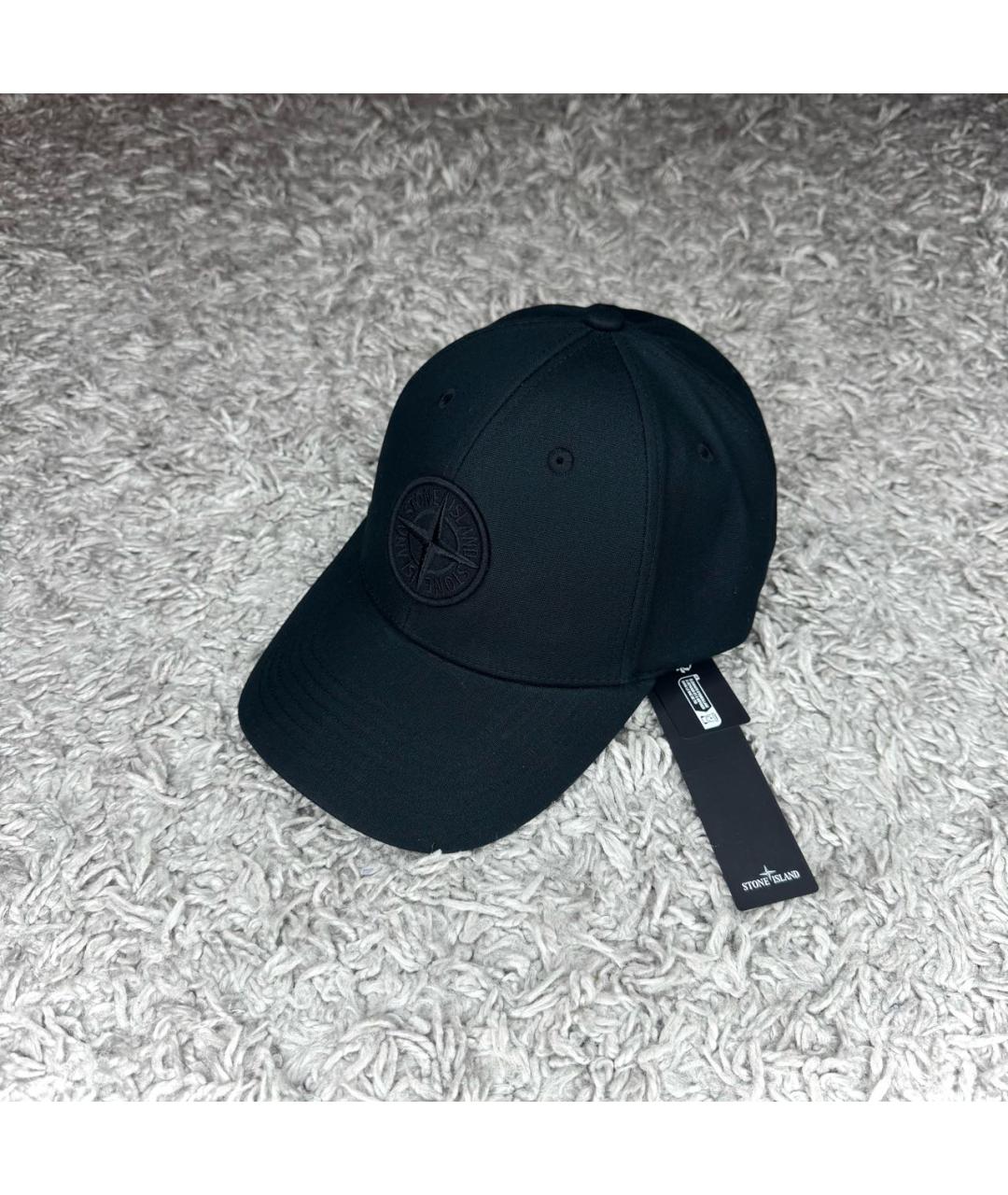 STONE ISLAND Черная хлопковая кепка/бейсболка, фото 6