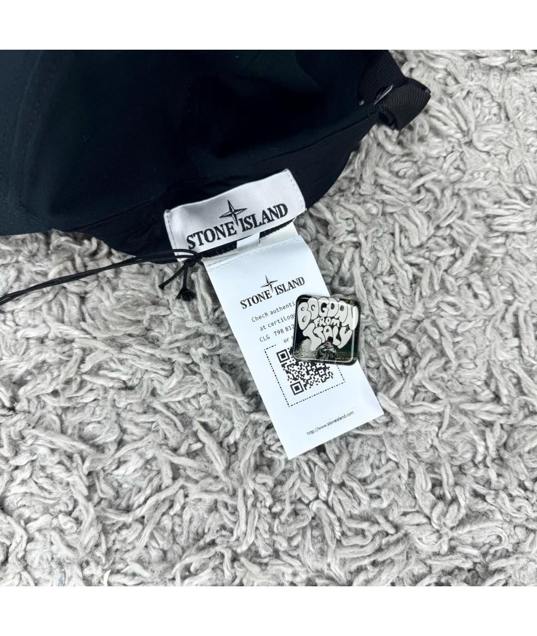 STONE ISLAND Черная хлопковая кепка/бейсболка, фото 3