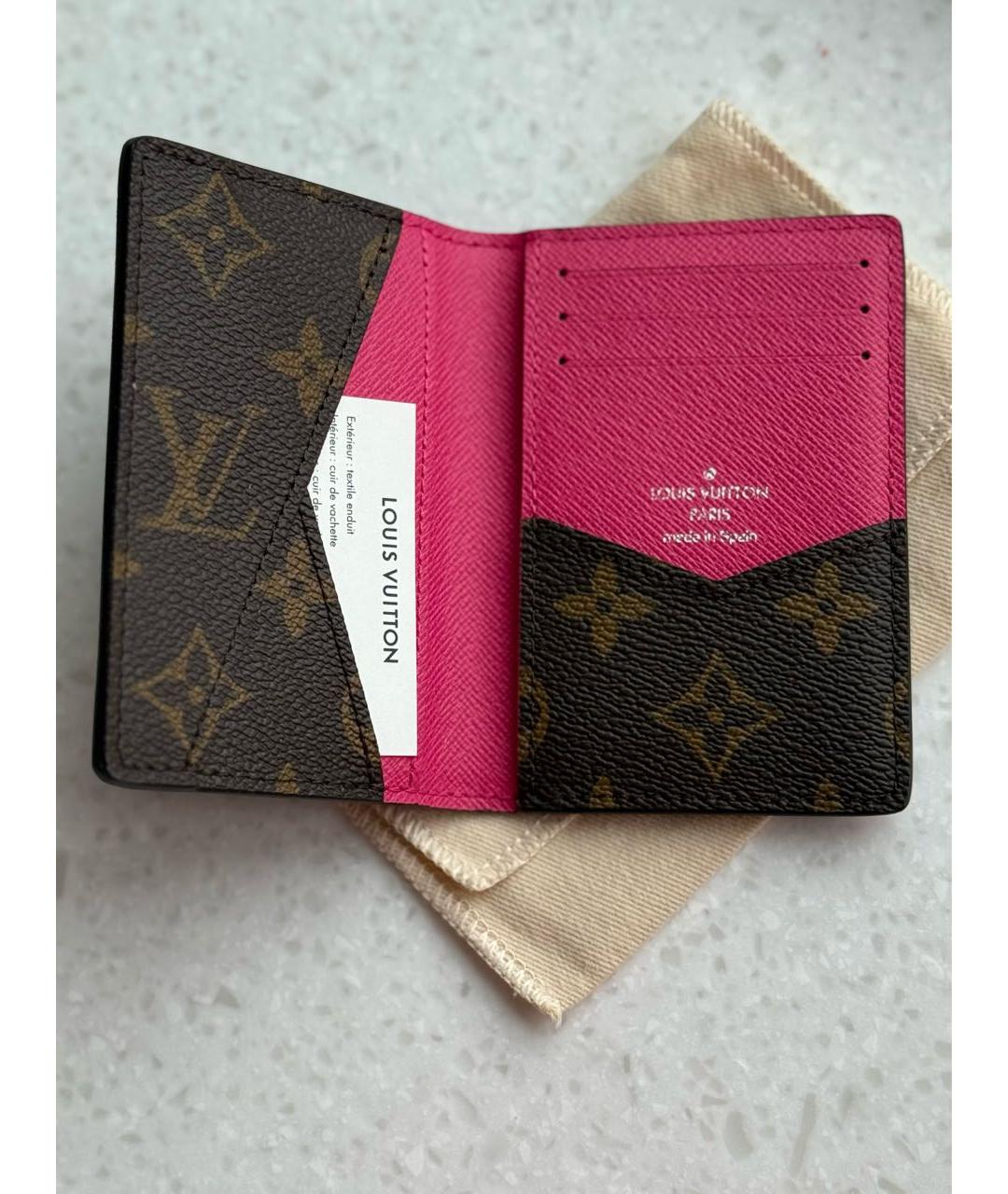 LOUIS VUITTON Коричневый кардхолдер, фото 7