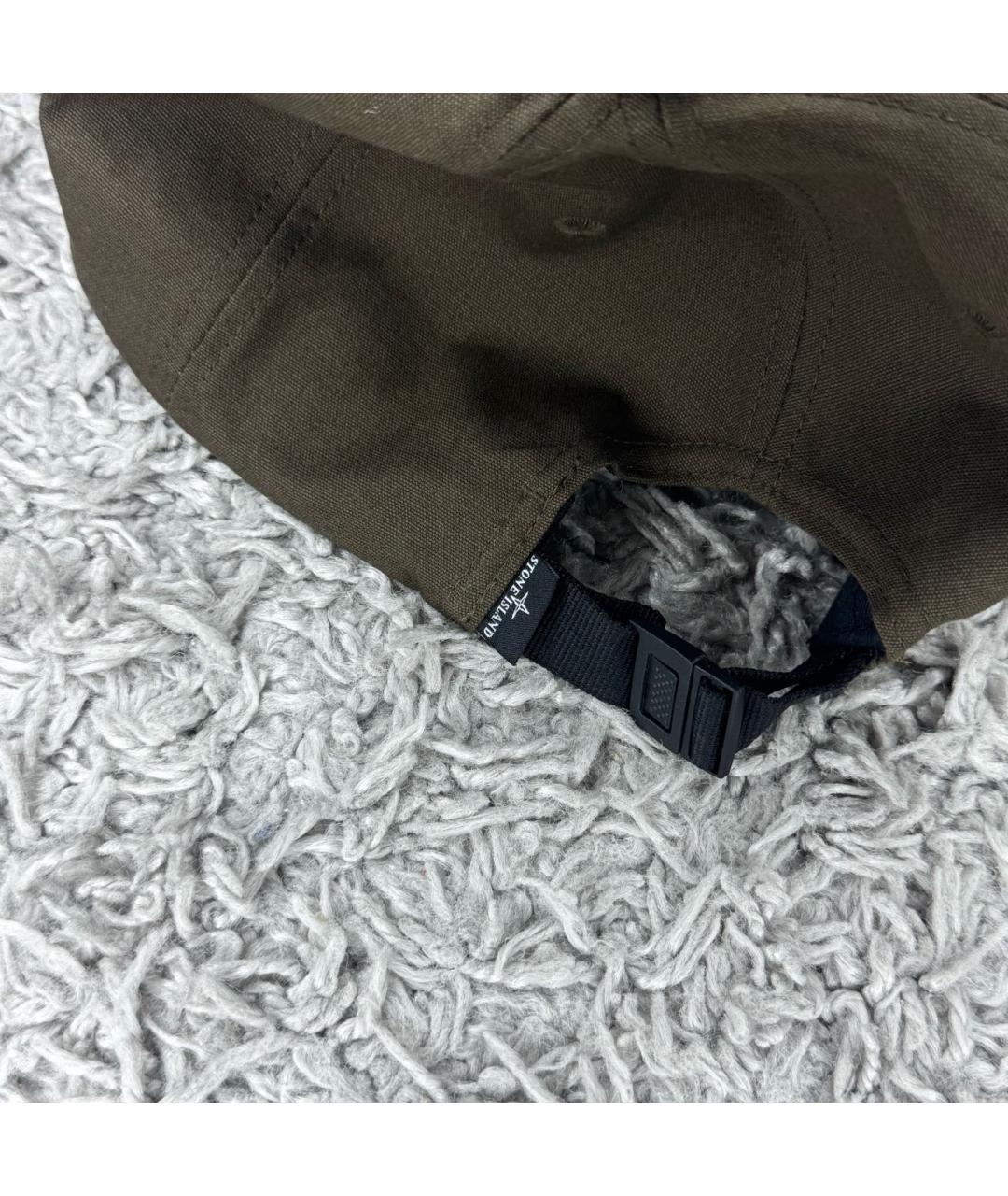 STONE ISLAND Хаки хлопковая кепка/бейсболка, фото 4