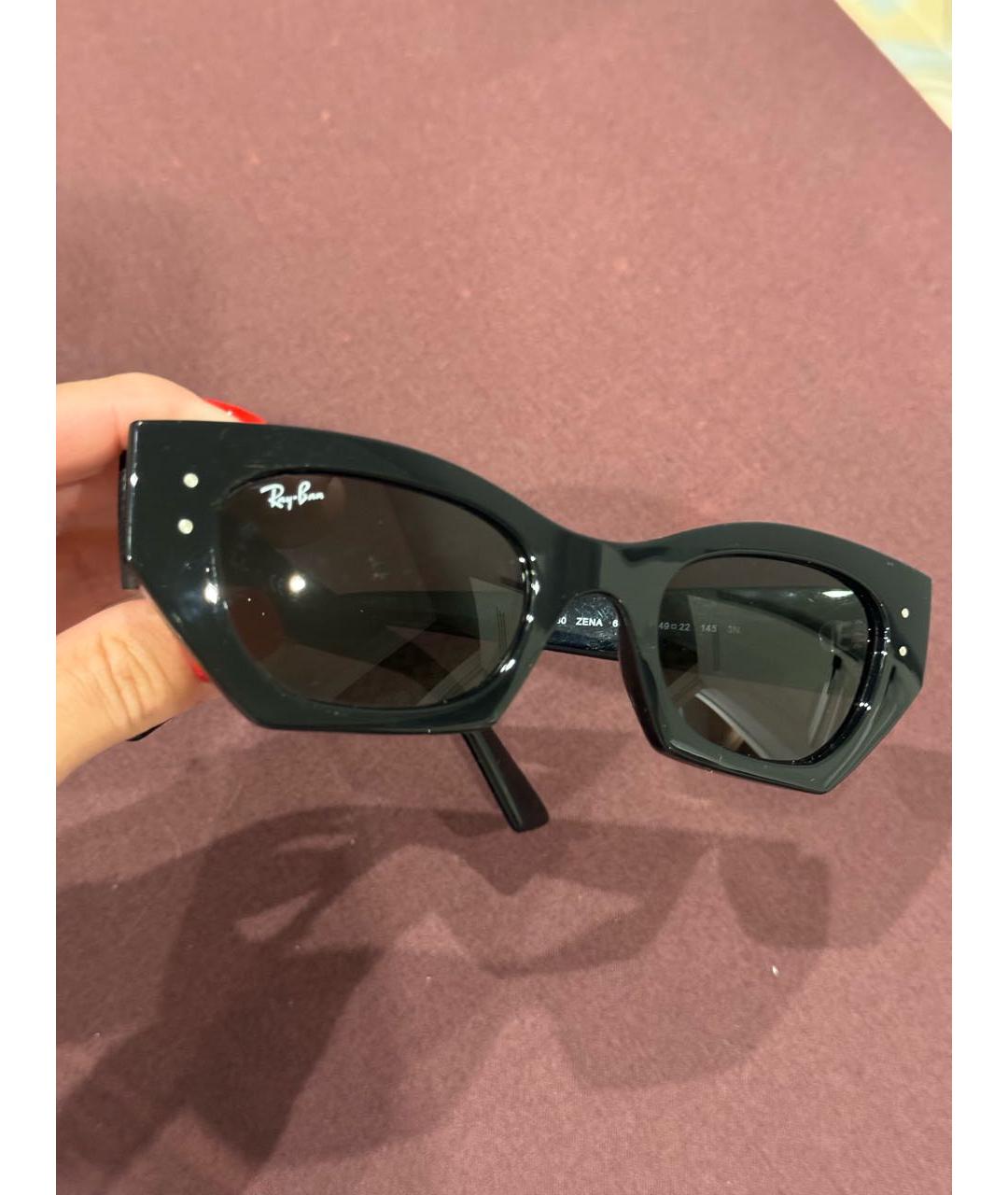 RAY BAN Черные солнцезащитные очки, фото 4
