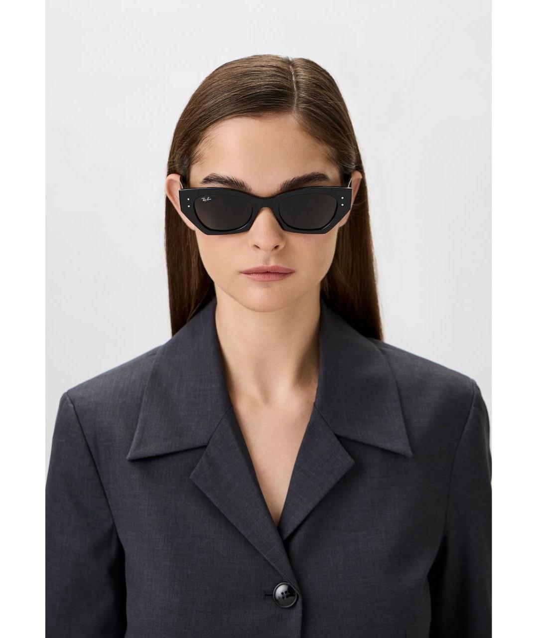 RAY BAN Черные солнцезащитные очки, фото 3