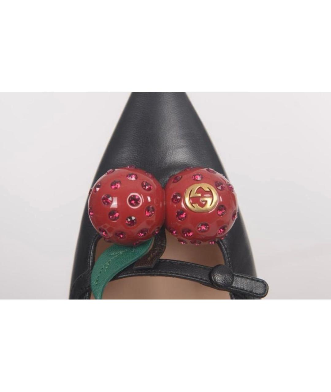 GUCCI Черные кожаные туфли, фото 7