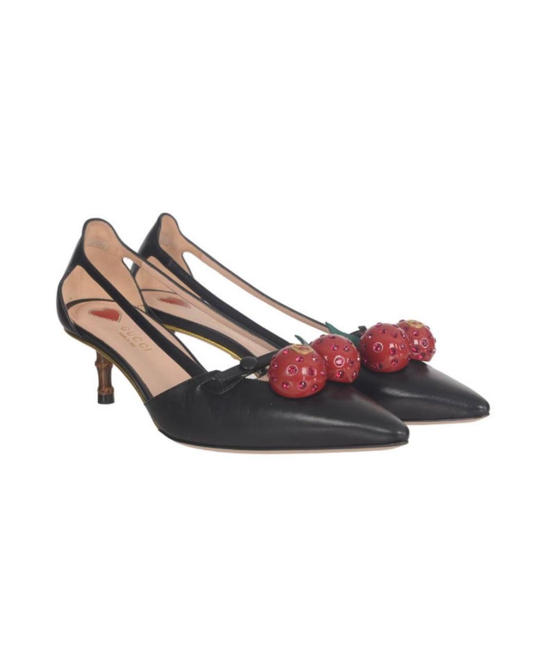 GUCCI Черные кожаные туфли, фото 9