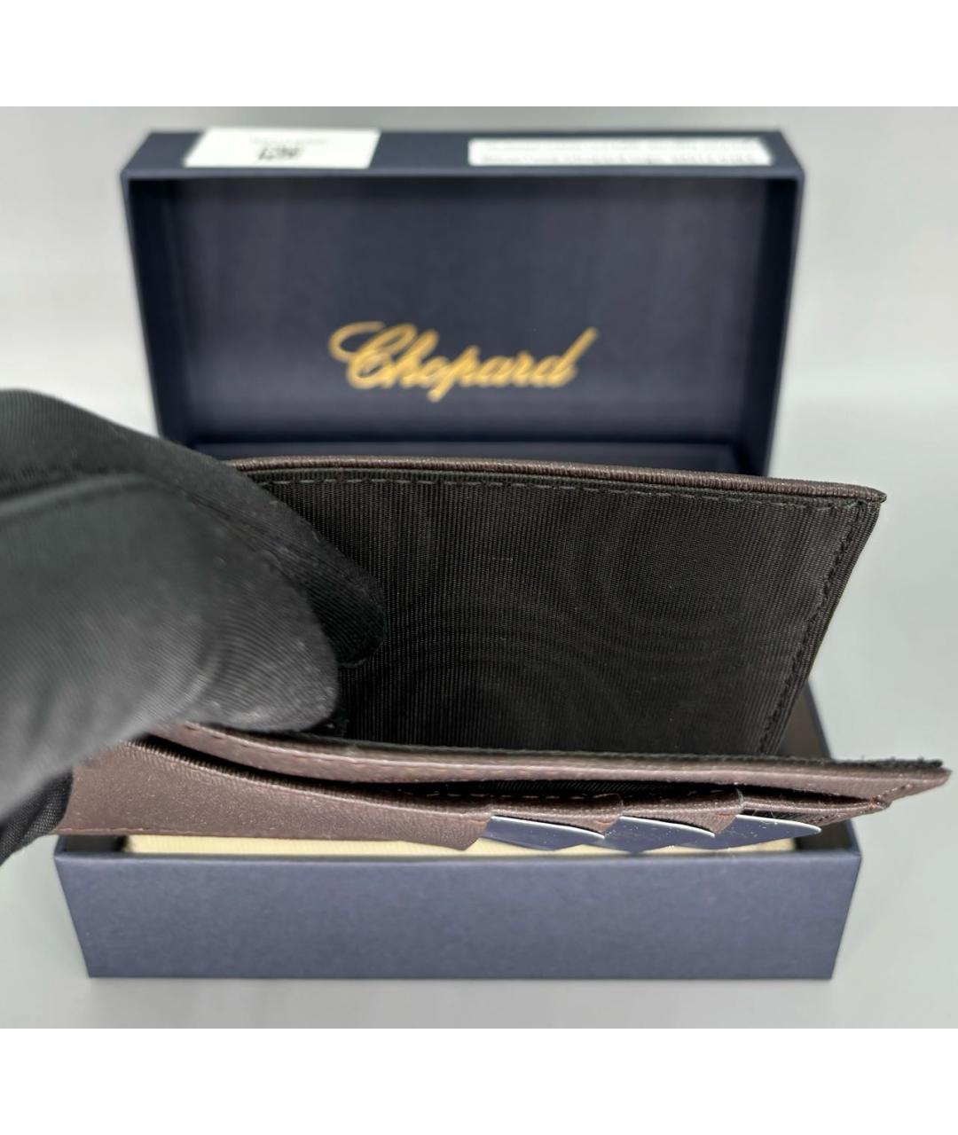 CHOPARD Коричневый кожаный кардхолдер, фото 3