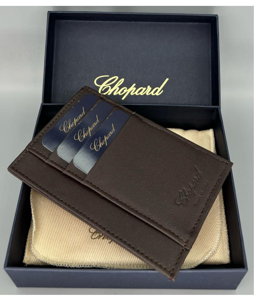 CHOPARD Коричневый кожаный кардхолдер, фото 2