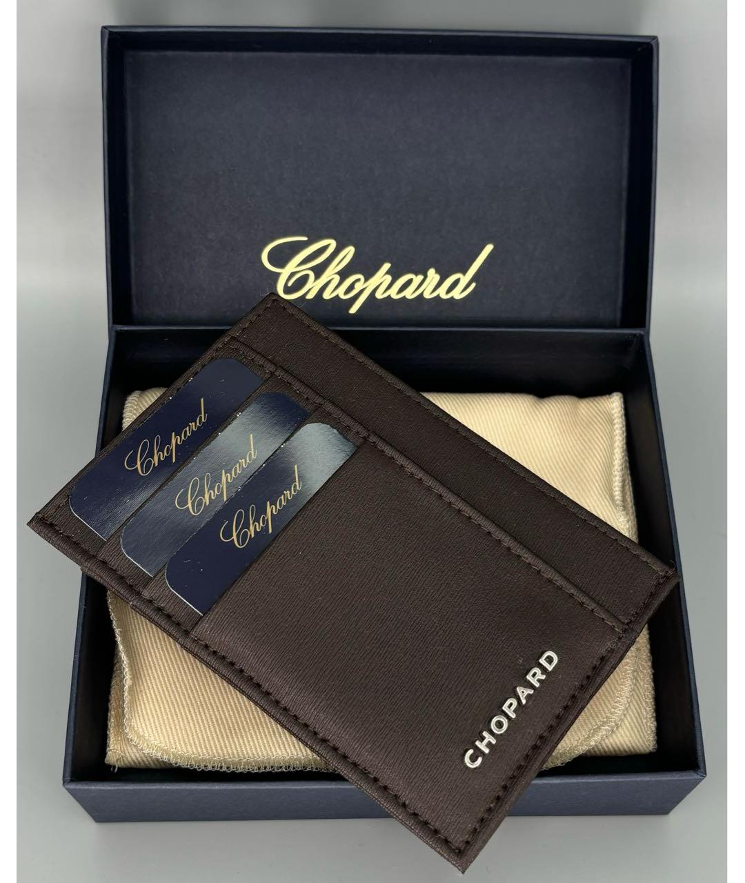 CHOPARD Коричневый кожаный кардхолдер, фото 8