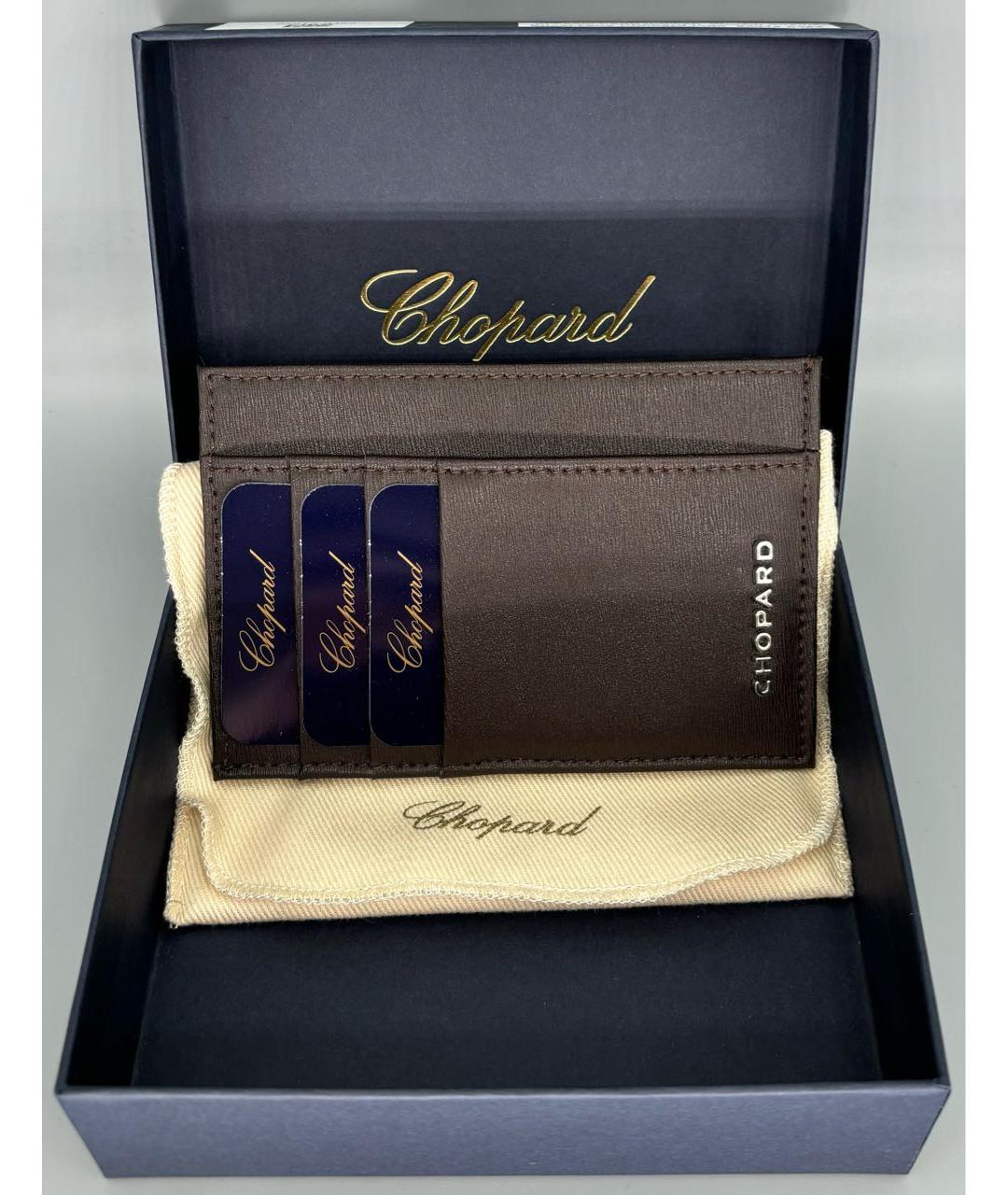 CHOPARD Коричневый кожаный кардхолдер, фото 5