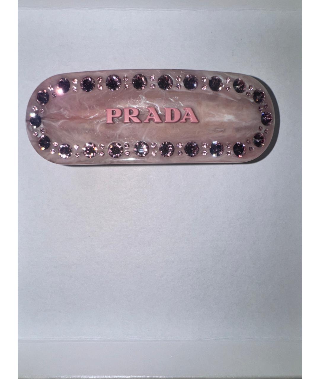 PRADA Розовая заколка, фото 5