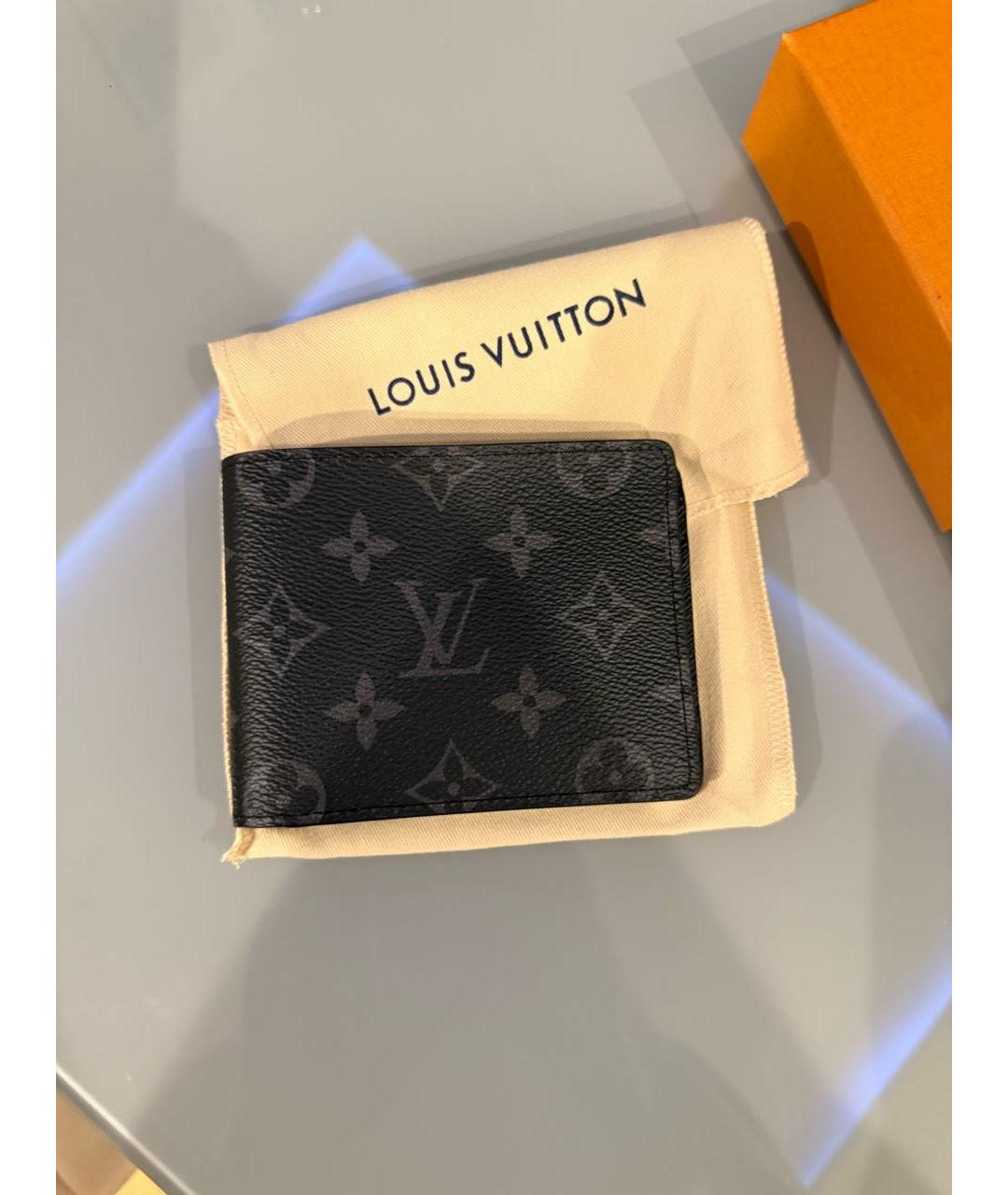 LOUIS VUITTON Черный кошелек из искусственной кожи, фото 5