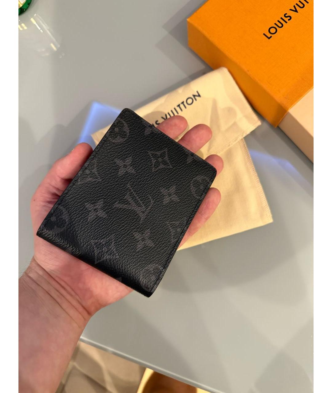 LOUIS VUITTON Черный кошелек из искусственной кожи, фото 2