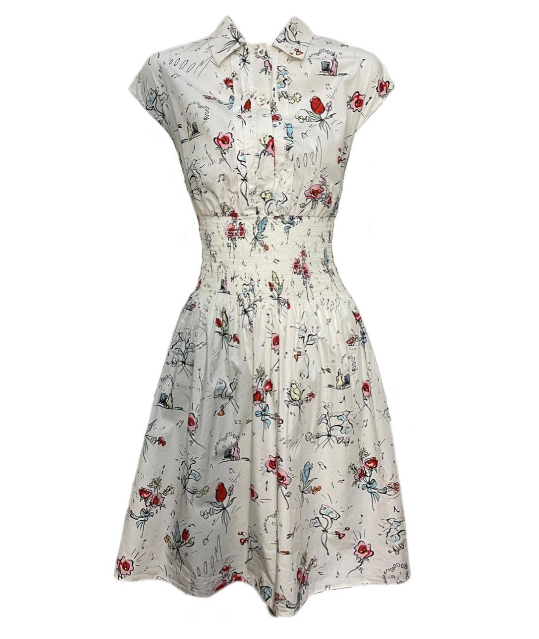 PRADA Белое хлопковое повседневное платье, фото 9