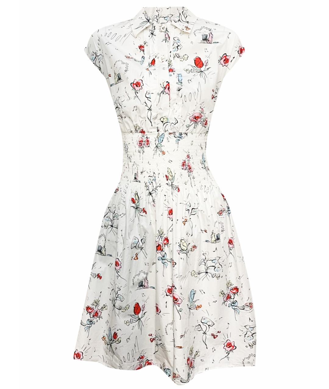 PRADA Белое хлопковое повседневное платье, фото 1