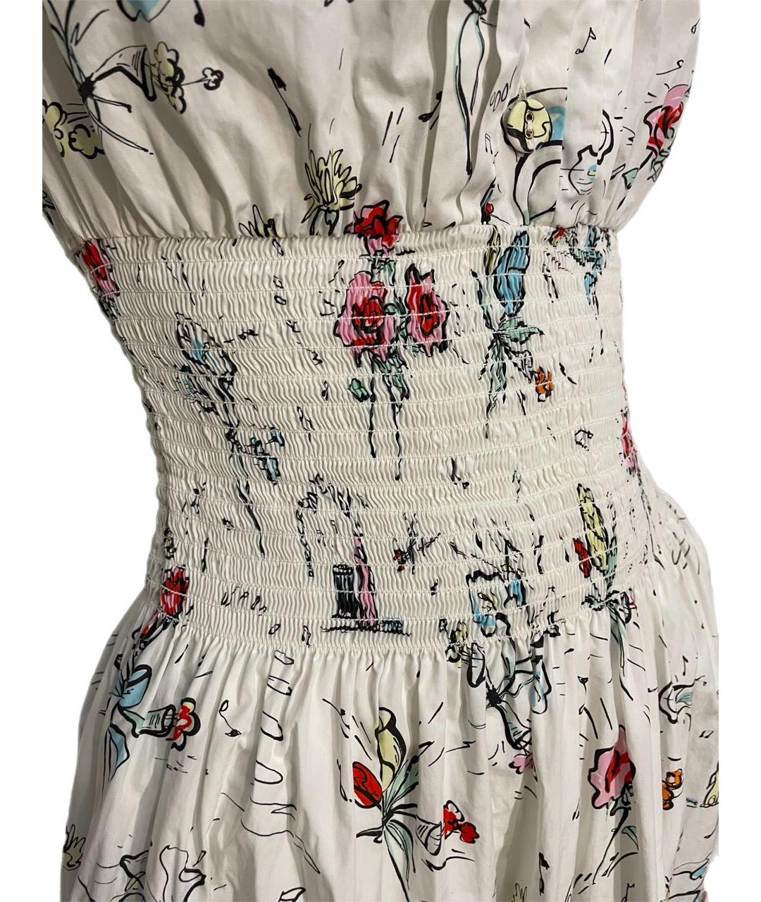 PRADA Белое хлопковое повседневное платье, фото 4