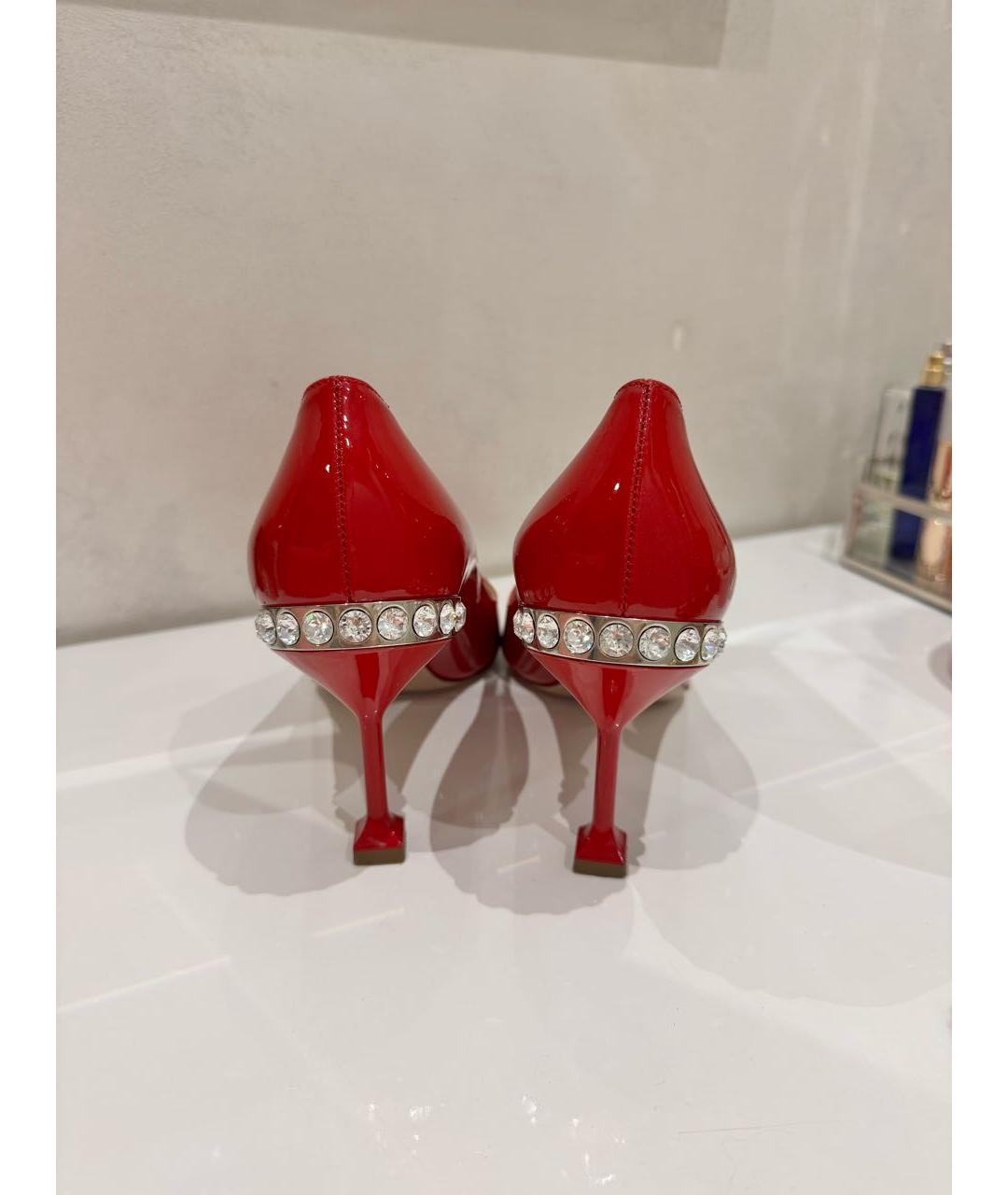 MIU MIU Красные туфли из лакированной кожи, фото 3