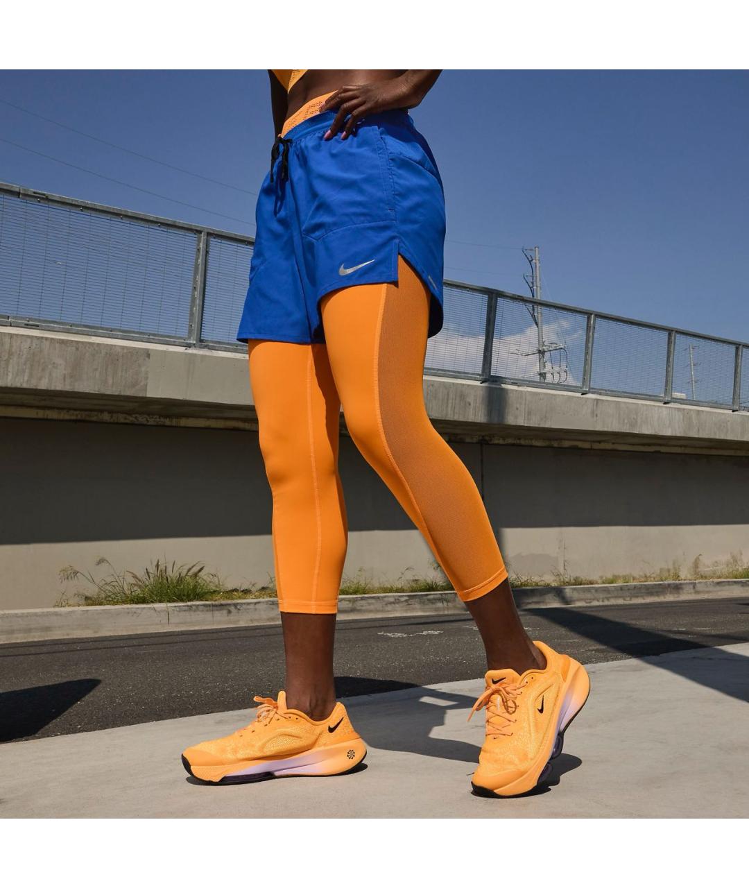 NIKE Оранжевое синтетические кроссовки, фото 5