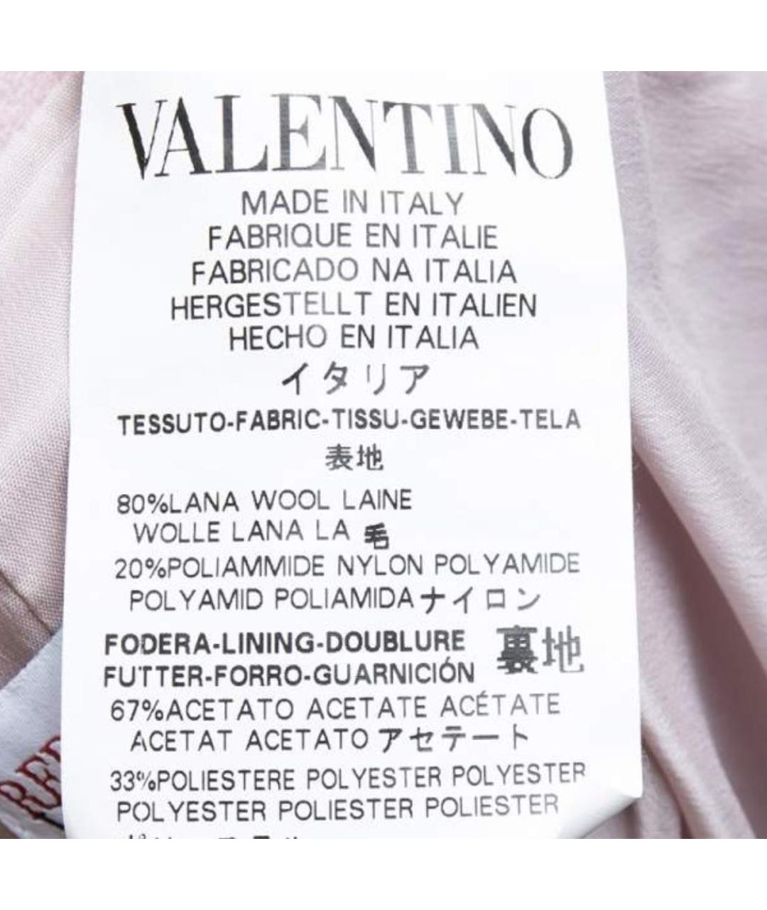 RED VALENTINO Розовое шерстяное пальто, фото 4