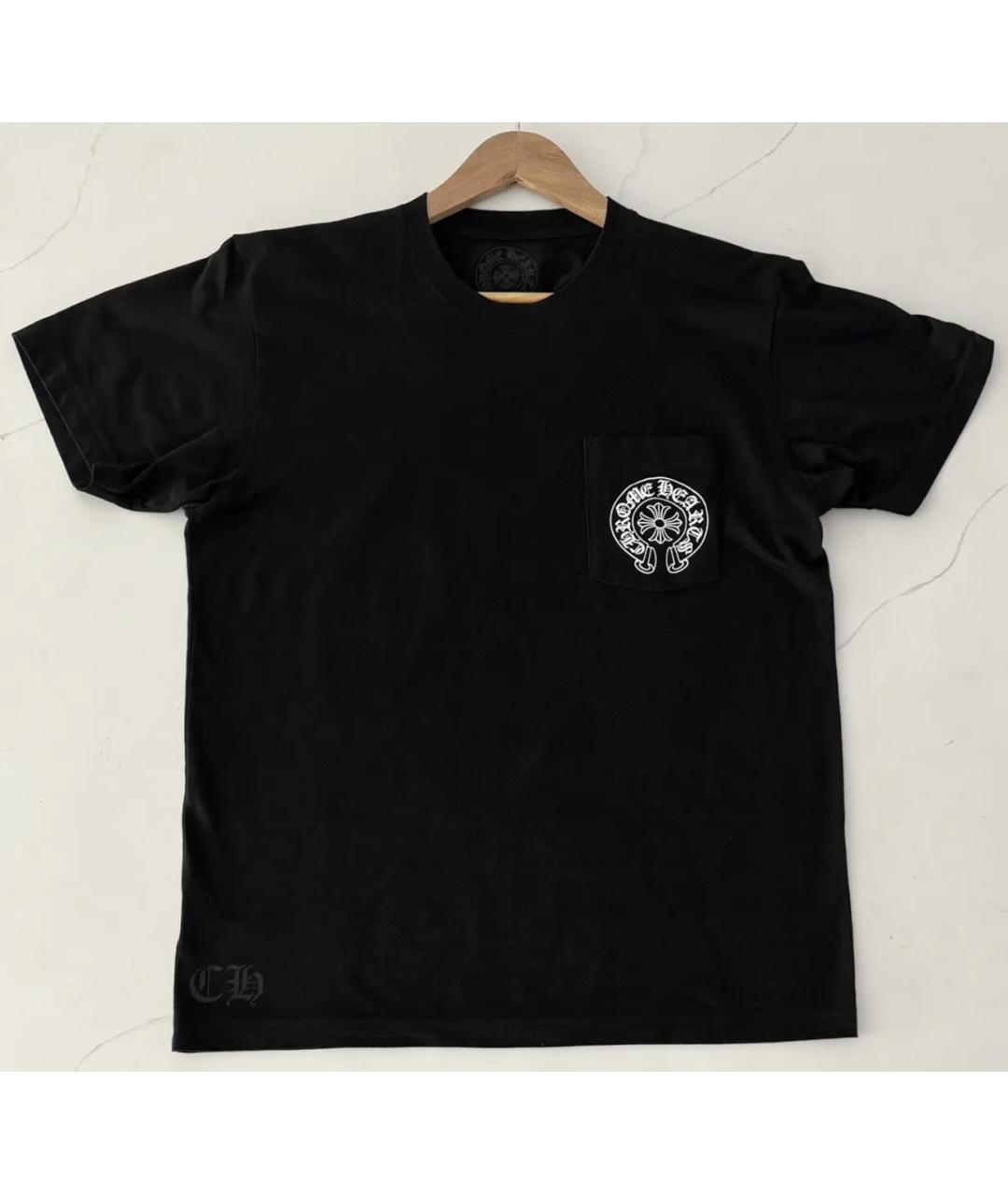 CHROME HEARTS Черная хлопковая футболка, фото 4