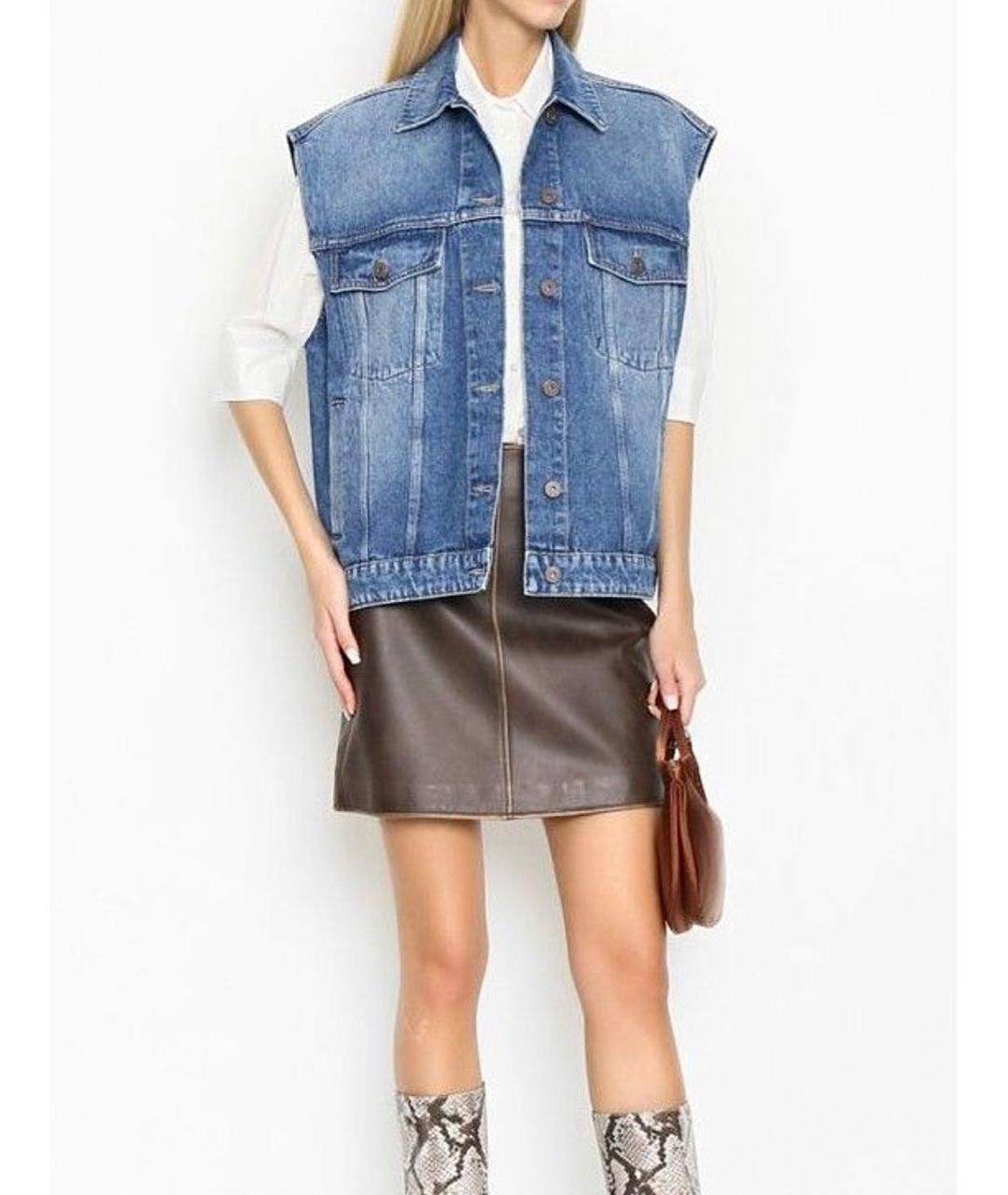 WEEKEND MAX MARA Синий деним жилет, фото 8