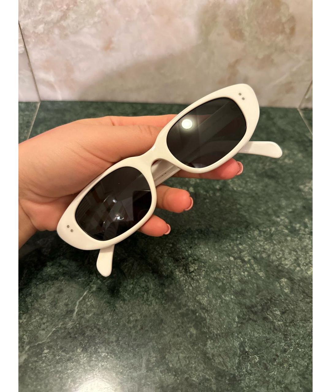 CELINE Белые пластиковые солнцезащитные очки, фото 3