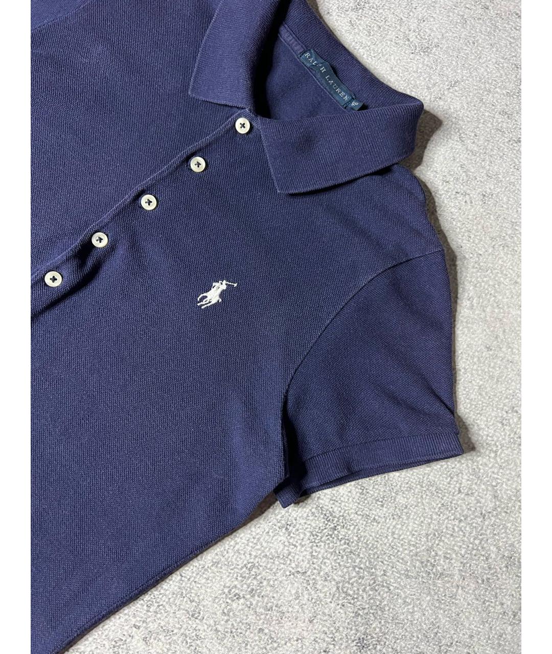 RALPH LAUREN Темно-синее хлопковое повседневное платье, фото 5