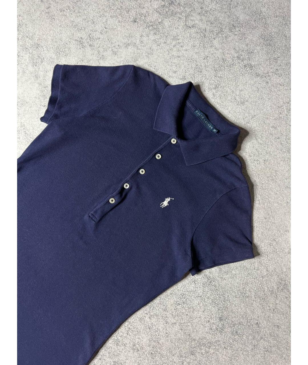 RALPH LAUREN Темно-синее хлопковое повседневное платье, фото 2