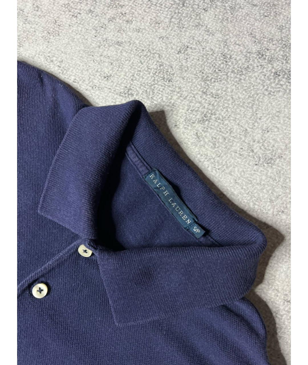 RALPH LAUREN Темно-синее хлопковое повседневное платье, фото 4