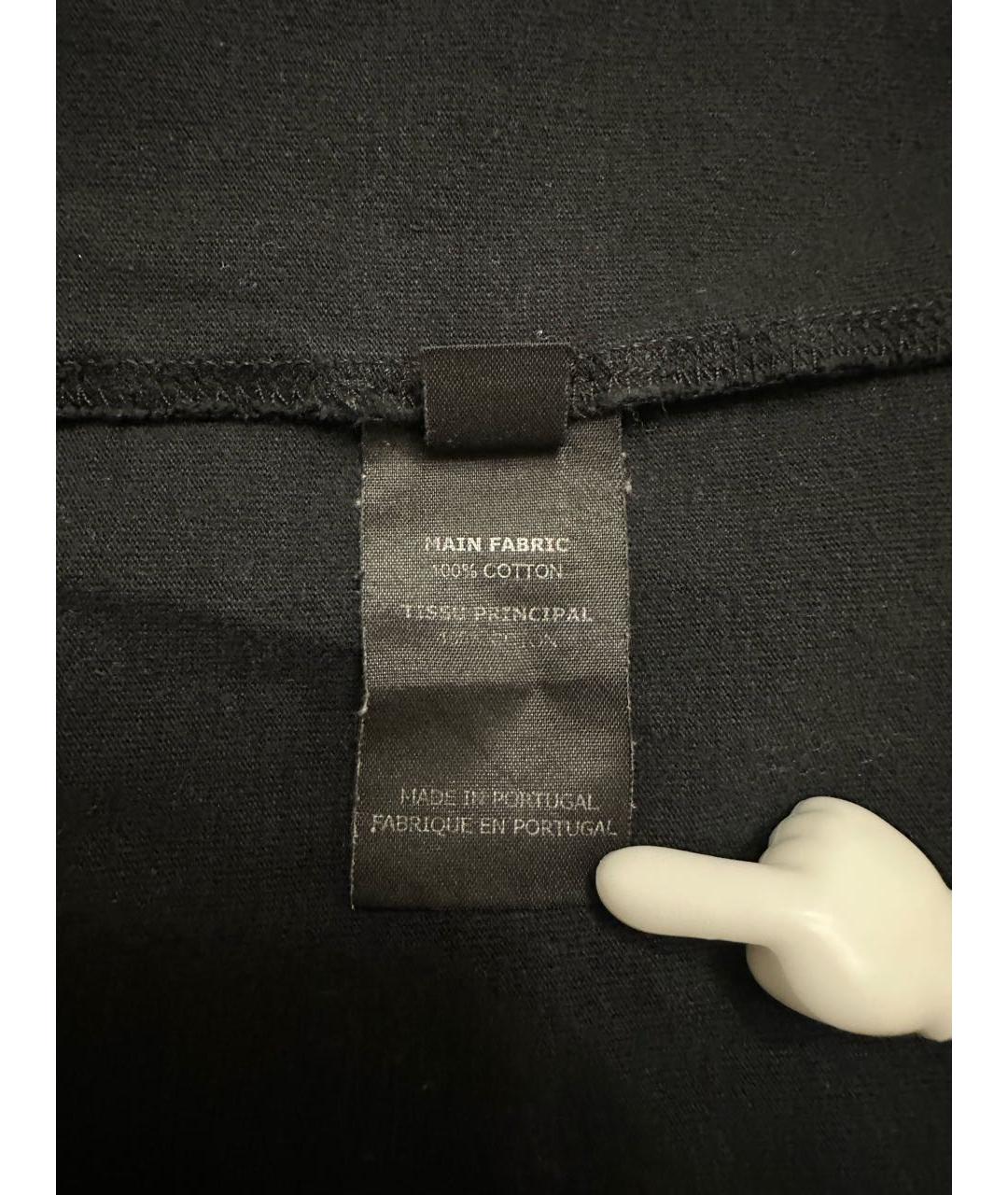 VETEMENTS Черная хлопковая футболка, фото 6