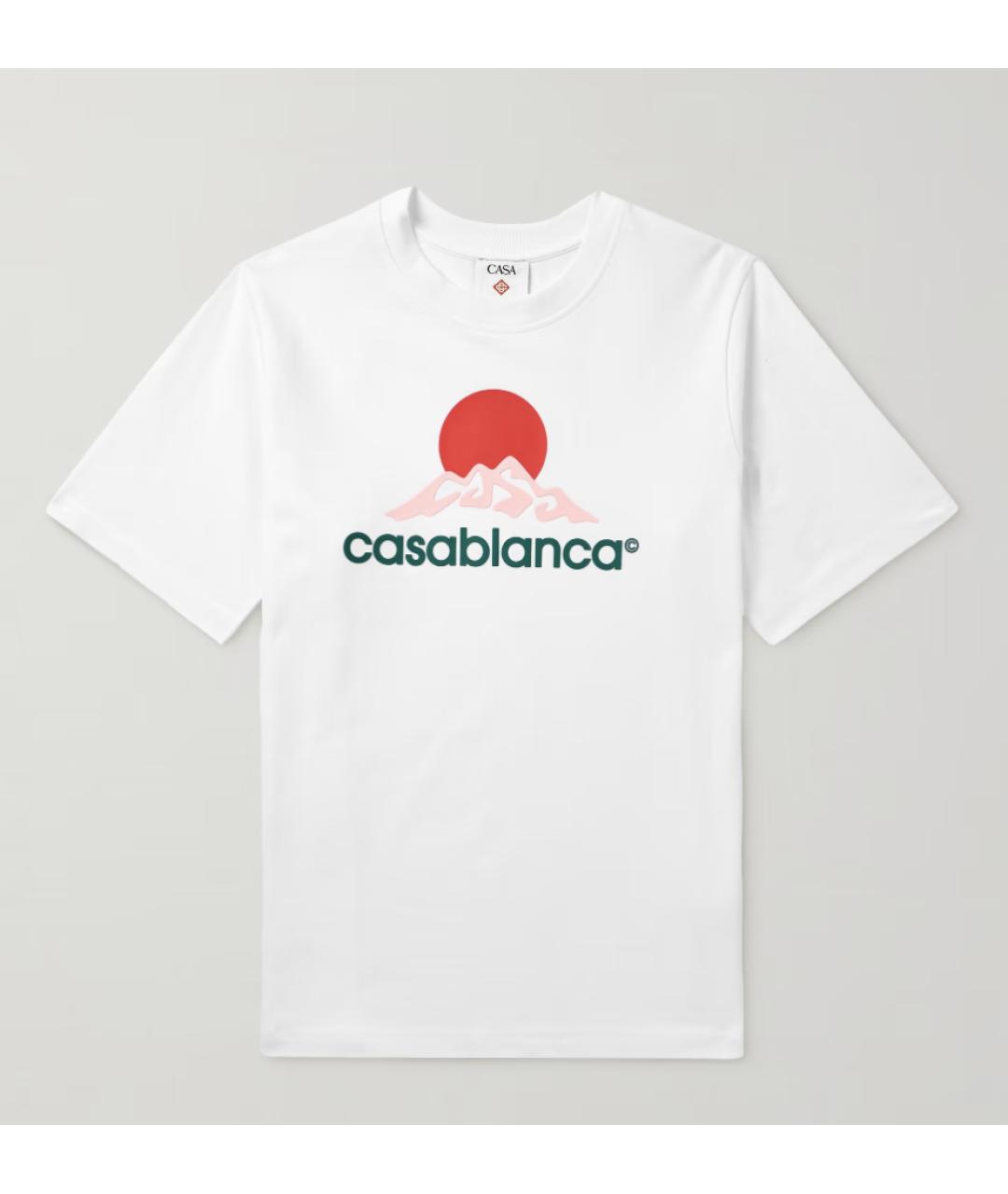 CASABLANCA Белая хлопковая футболка, фото 5