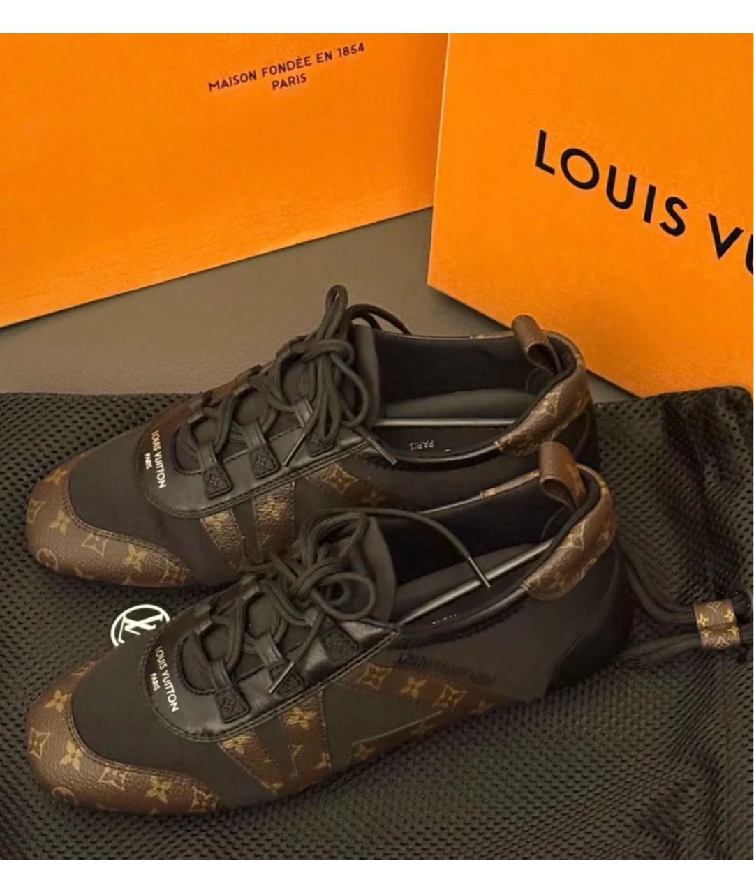 LOUIS VUITTON Черные текстильные кроссовки, фото 5