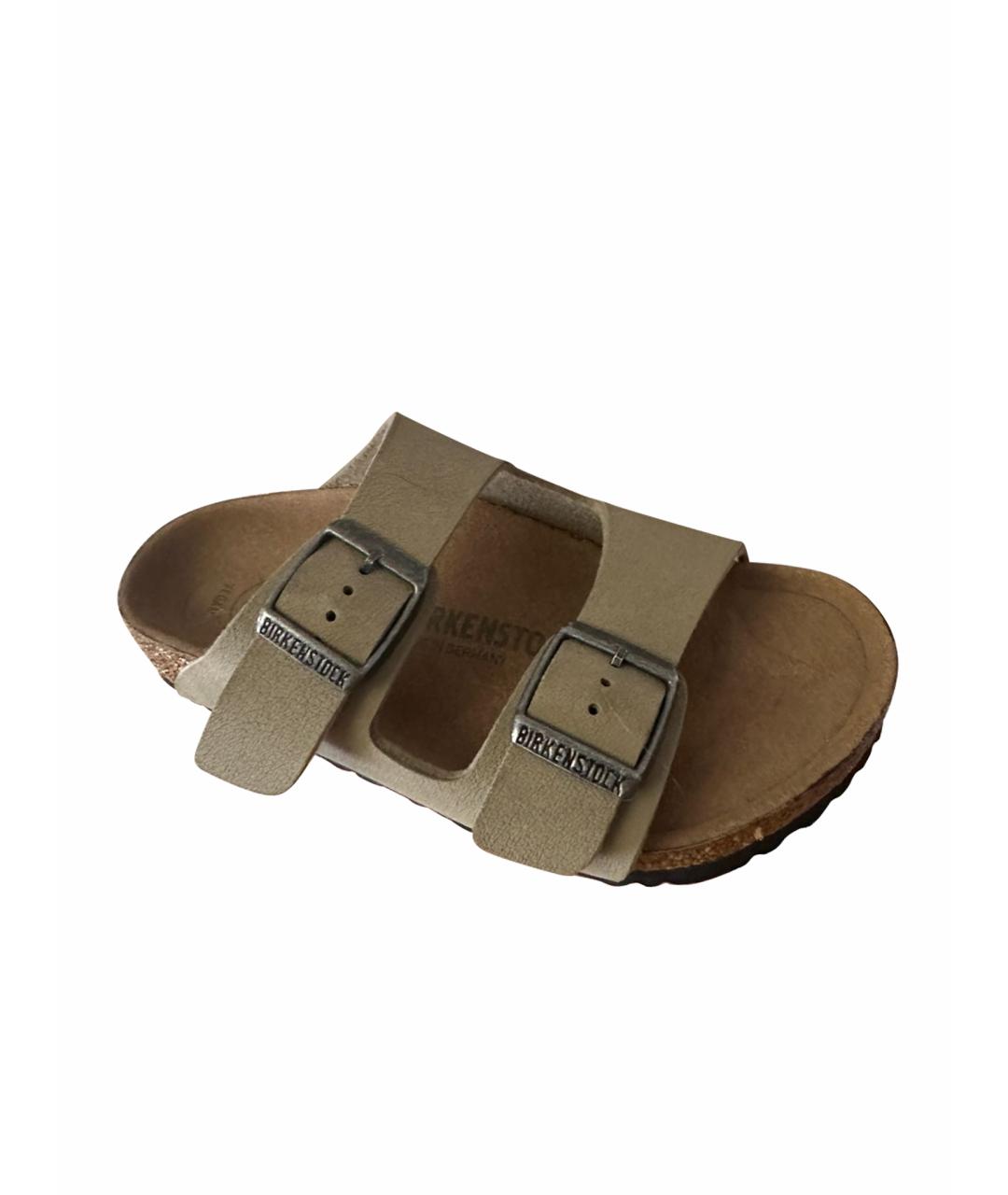 BIRKENSTOCK Бежевые сандалии и шлепанцы, фото 1