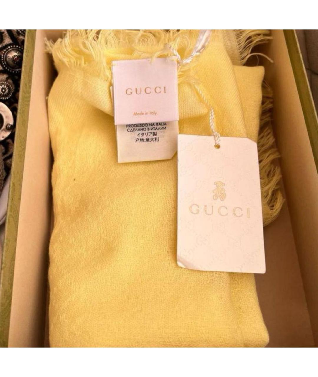 GUCCI Хлопковый шарф, фото 7